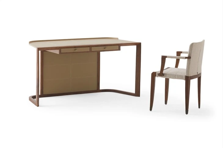 Hotel Bedroom Dressing Table Villa Apartment Study Desk Leather Wrapped Multi-Functional Desk