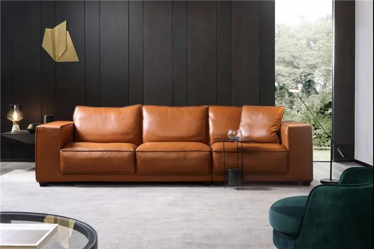 Villa Living Three-Seater Sofa Apartment Study Room Couch